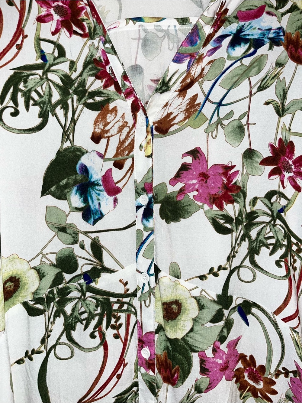 Grace Elements White Floral Print Dress with Multicolor Accents - Picture 5 of 8